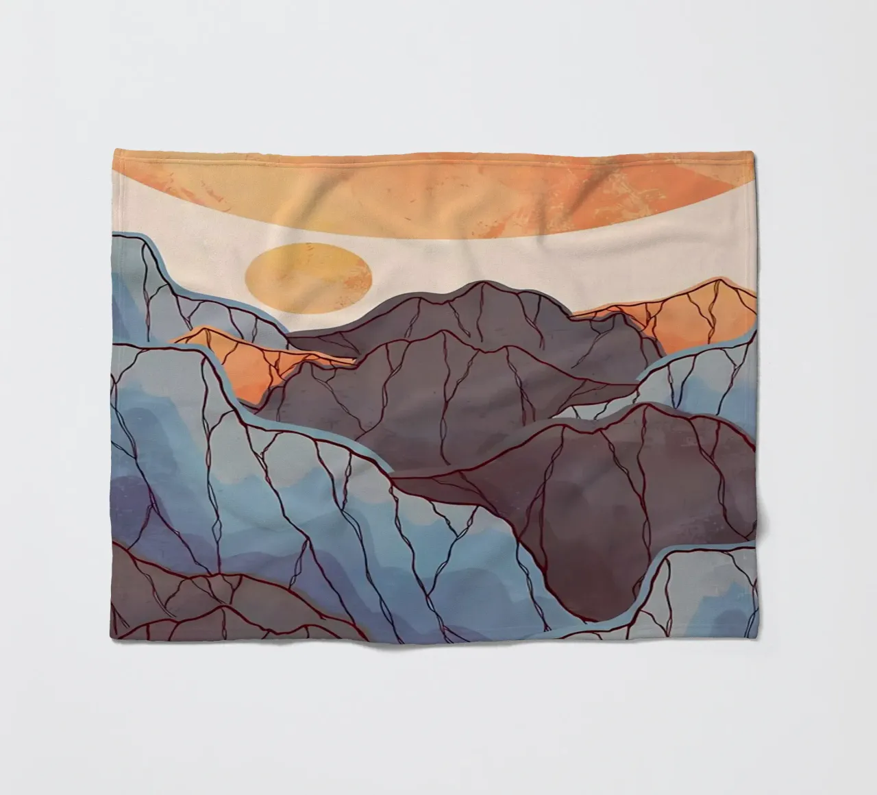 Mountain River fleece blanket by Albert S Jacob