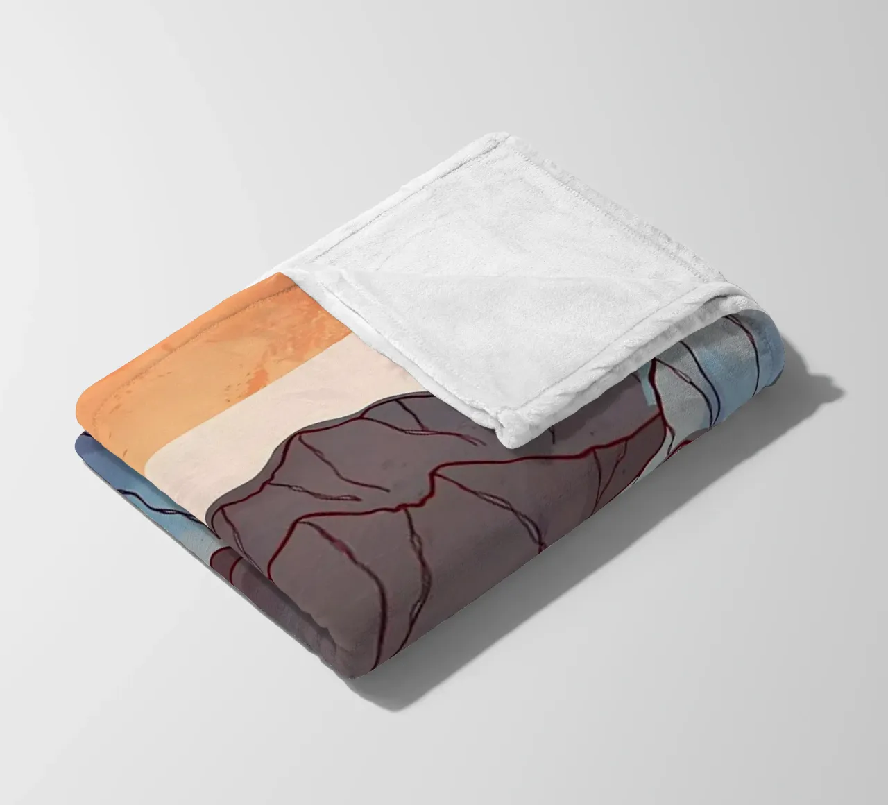 Mountain River fleece blanket by Albert S Jacob
