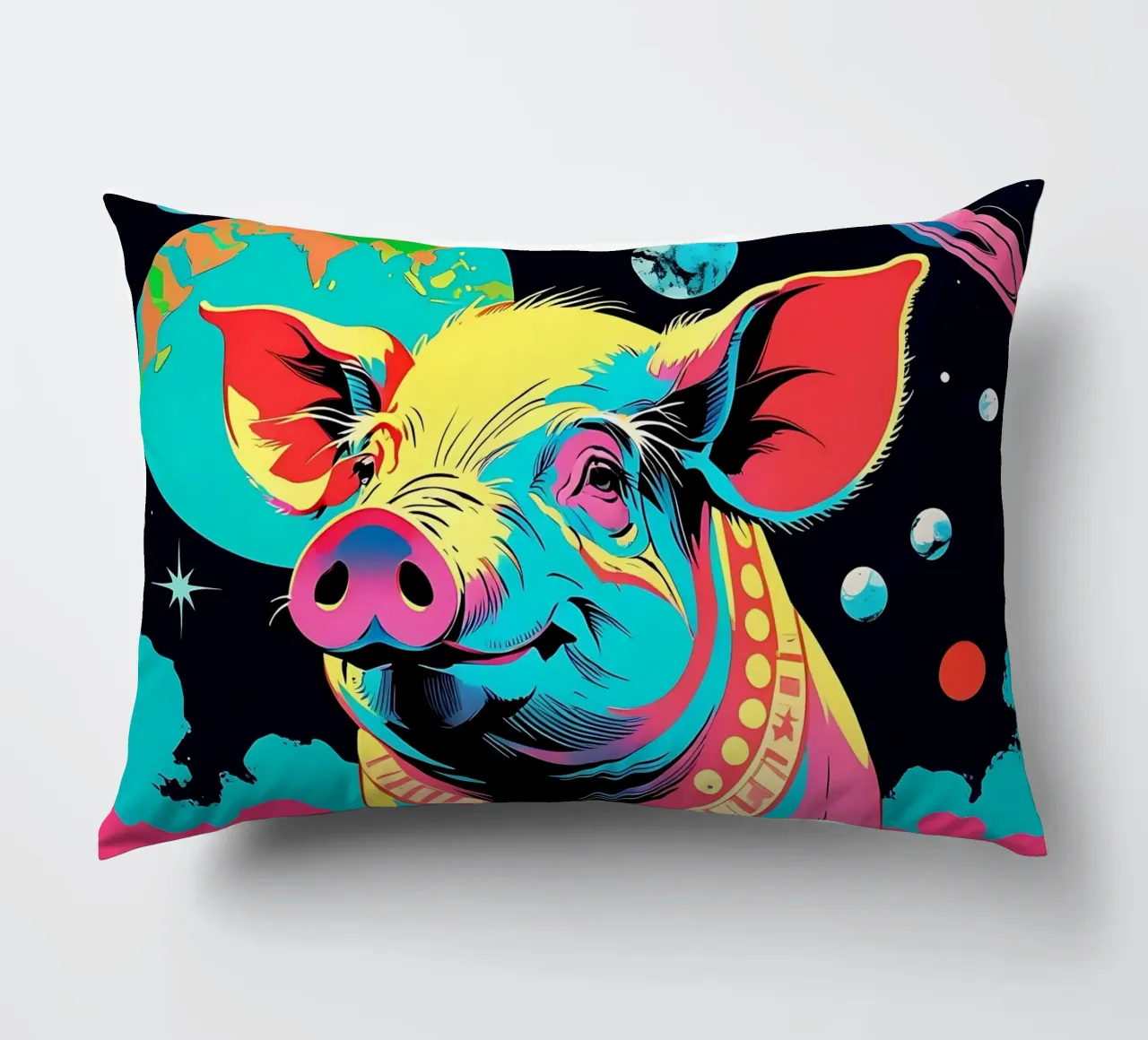 Stile_maiale_A_1 cuscino da Tierisch bunt by LK