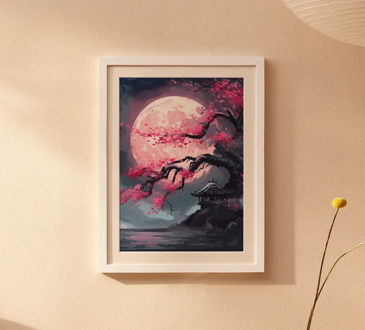 Fiori di ciliegio poster con telaio in alluminio da Rebecca Clark Wyrick