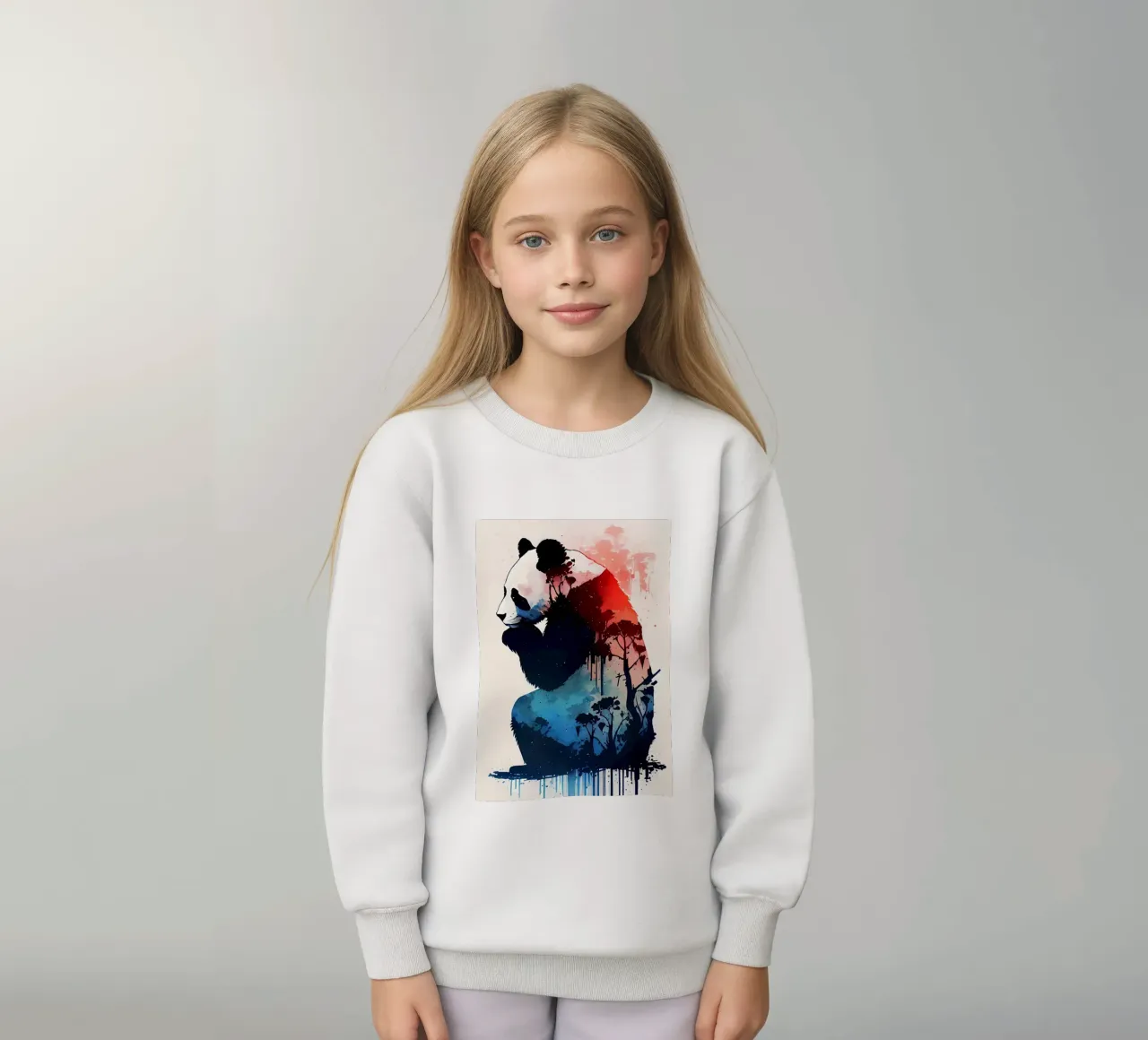 Panda colorato felpa bambino da James M Coyle