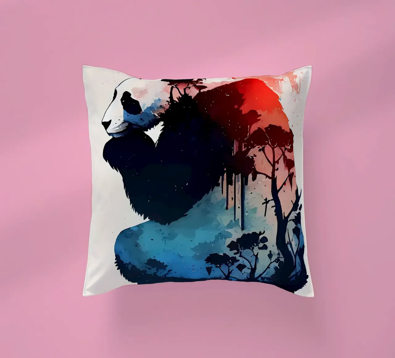 Panda colorato cuscino da James M Coyle