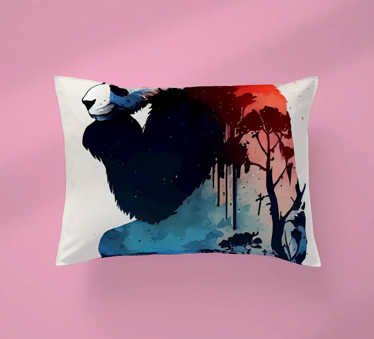 Panda colorato cuscino da James M Coyle