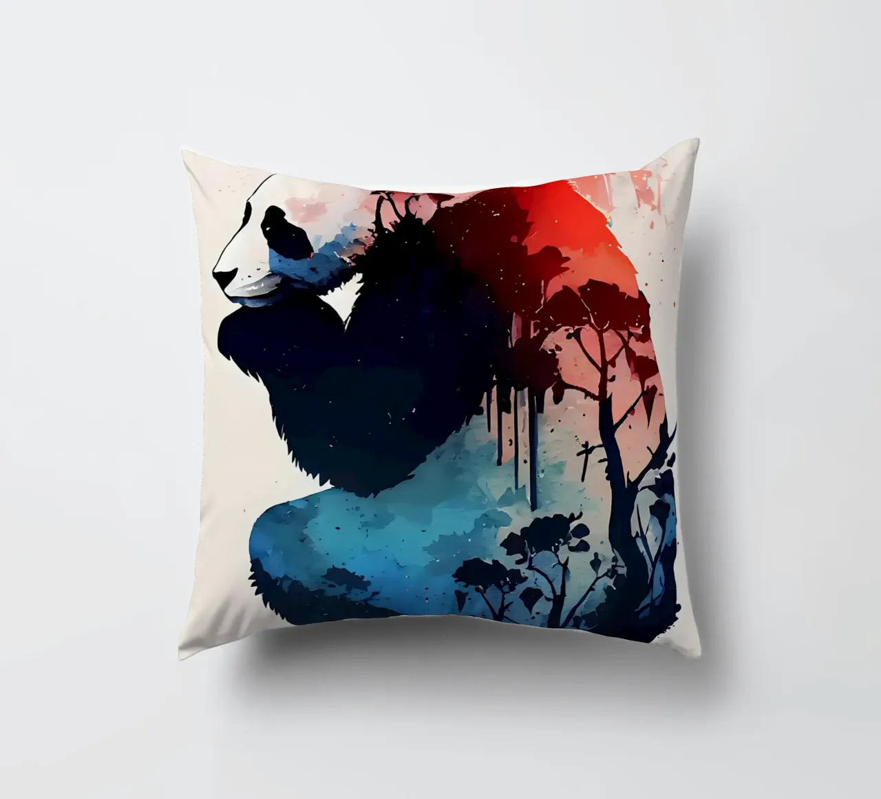 Panda colorato cuscino da James M Coyle