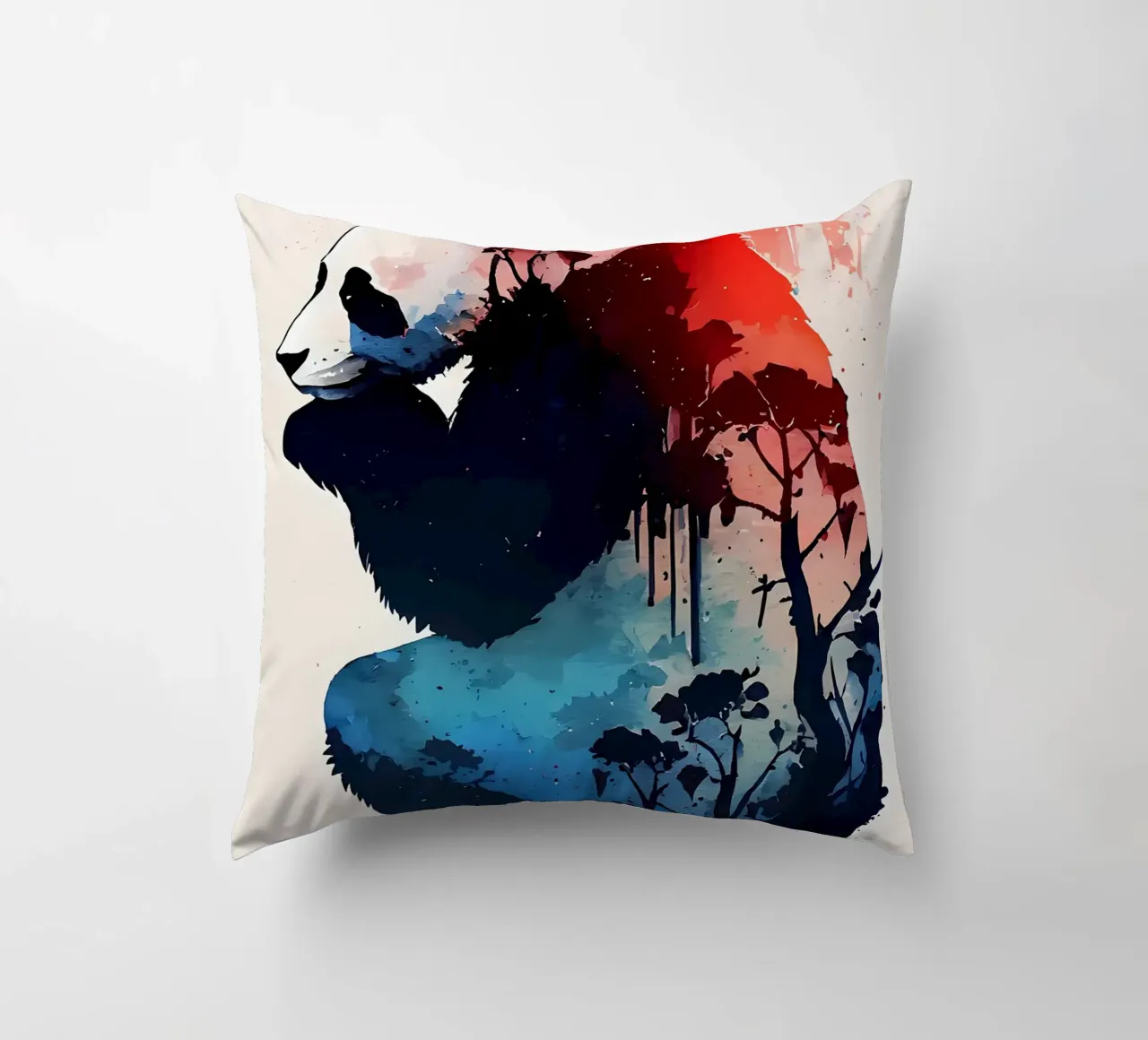 Panda colorato cuscino da James M Coyle