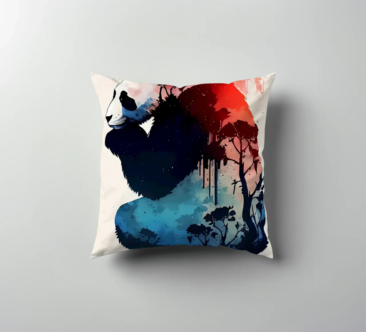 Panda colorato cuscino da James M Coyle