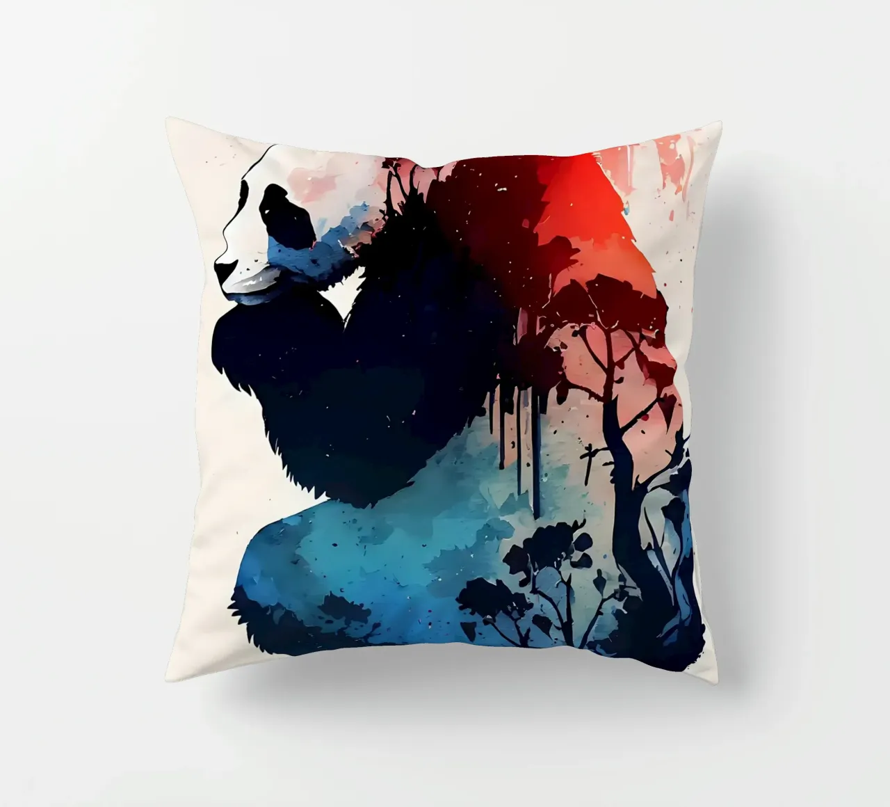 Panda colorato cuscino da James M Coyle
