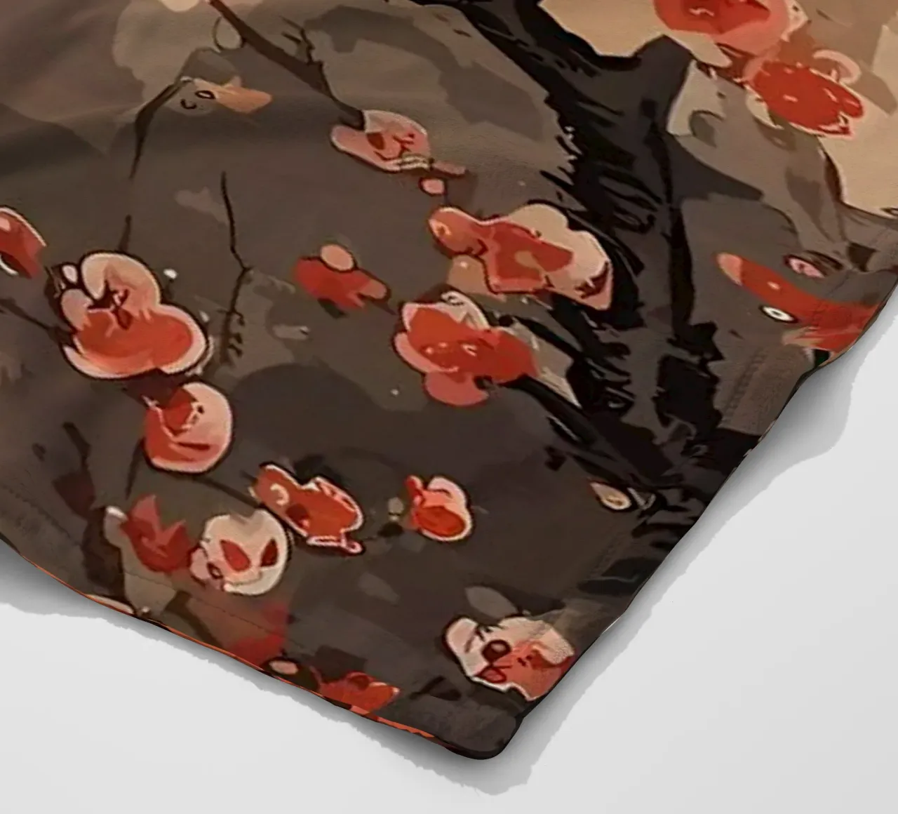 Paesaggio giapponese dipinto coperta in pile da Rebecca Clark Wyrick