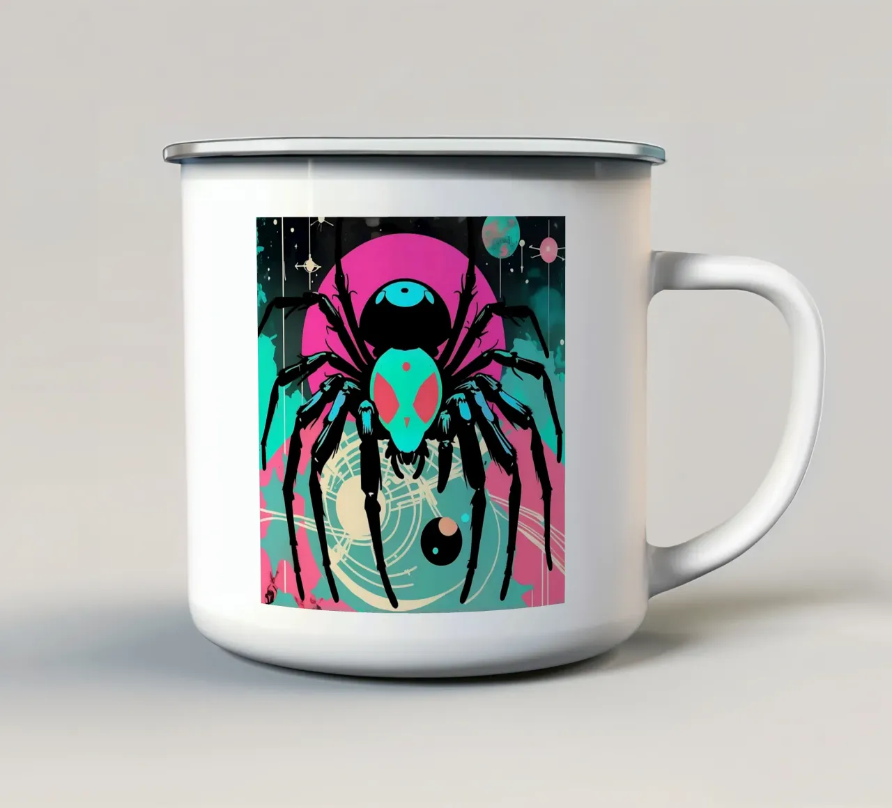 Spider_Style_D_1 tazza in smalto da Tierisch bunt by LK