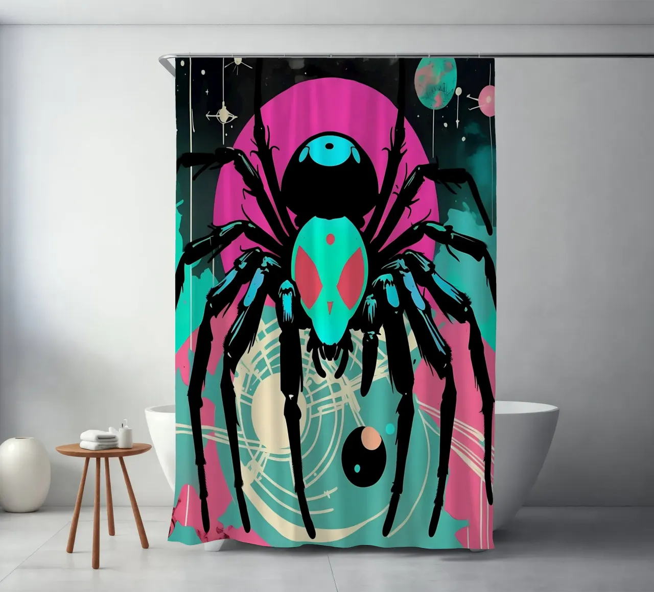 Spider_Style_D_1 tenda da doccia da Tierisch bunt by LK