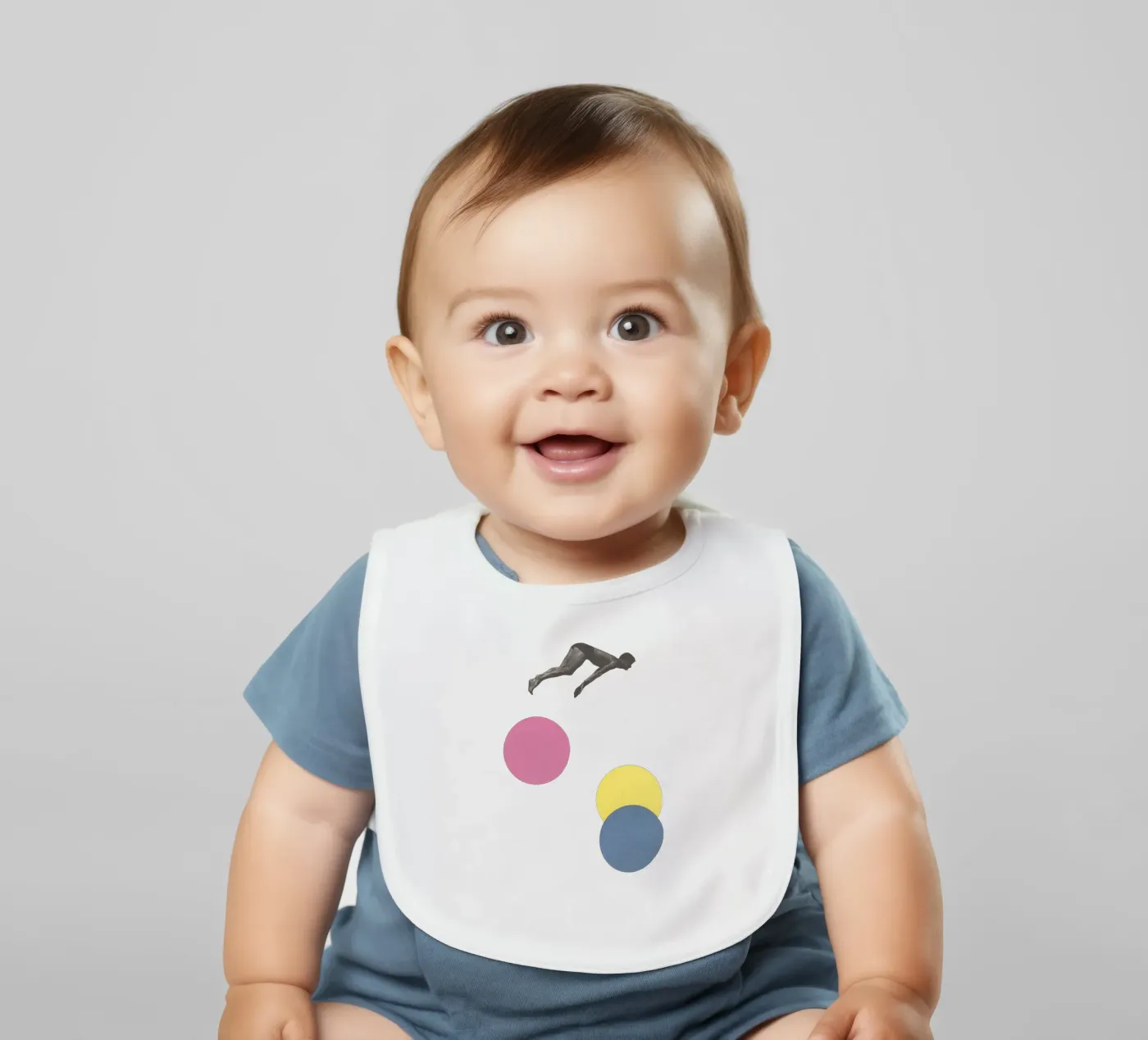 High Dive baby bib by Cassia Beck Collage