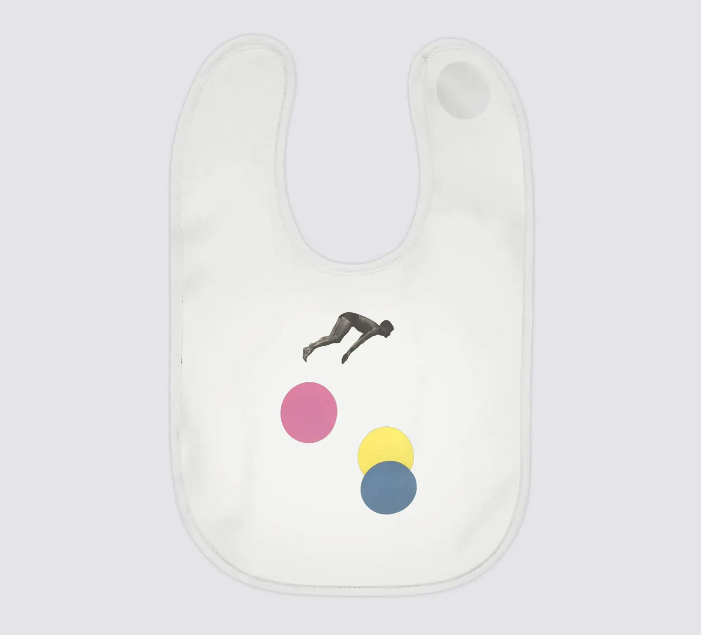 High Dive baby bib by Cassia Beck Collage