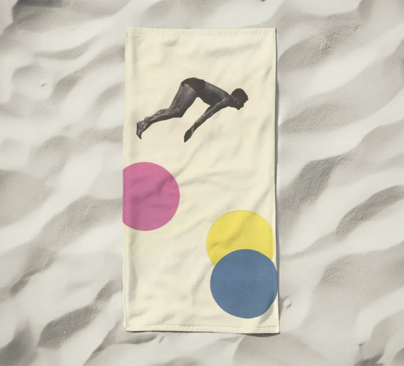 Plongée en hauteur serviette de plage de Cassia Beck Collage