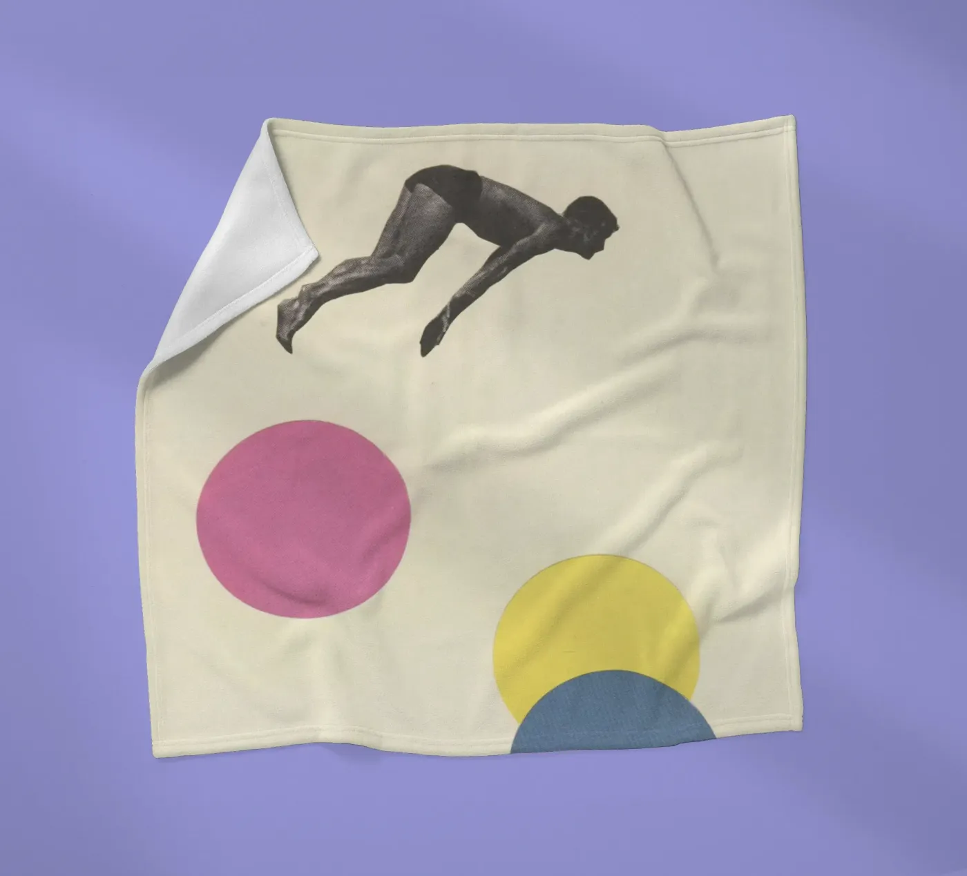 High Dive fleece blanket by Cassia Beck Collage