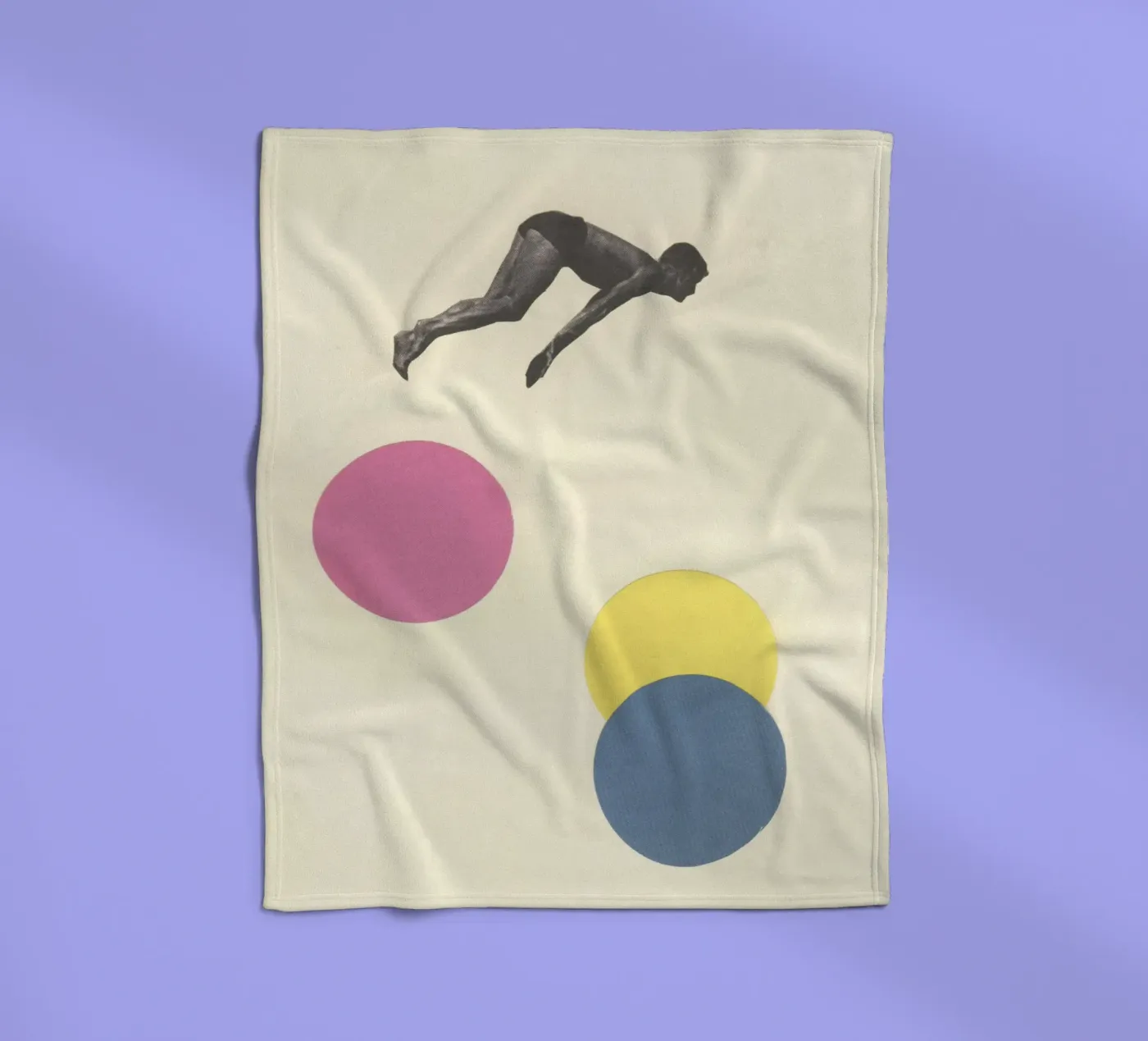 High Dive fleece blanket by Cassia Beck Collage