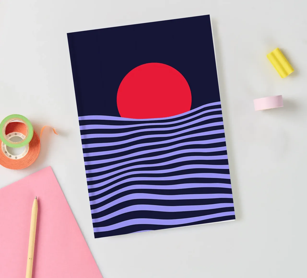 lune la nuit dans l'abstrait carnet de notes de James M Coyle