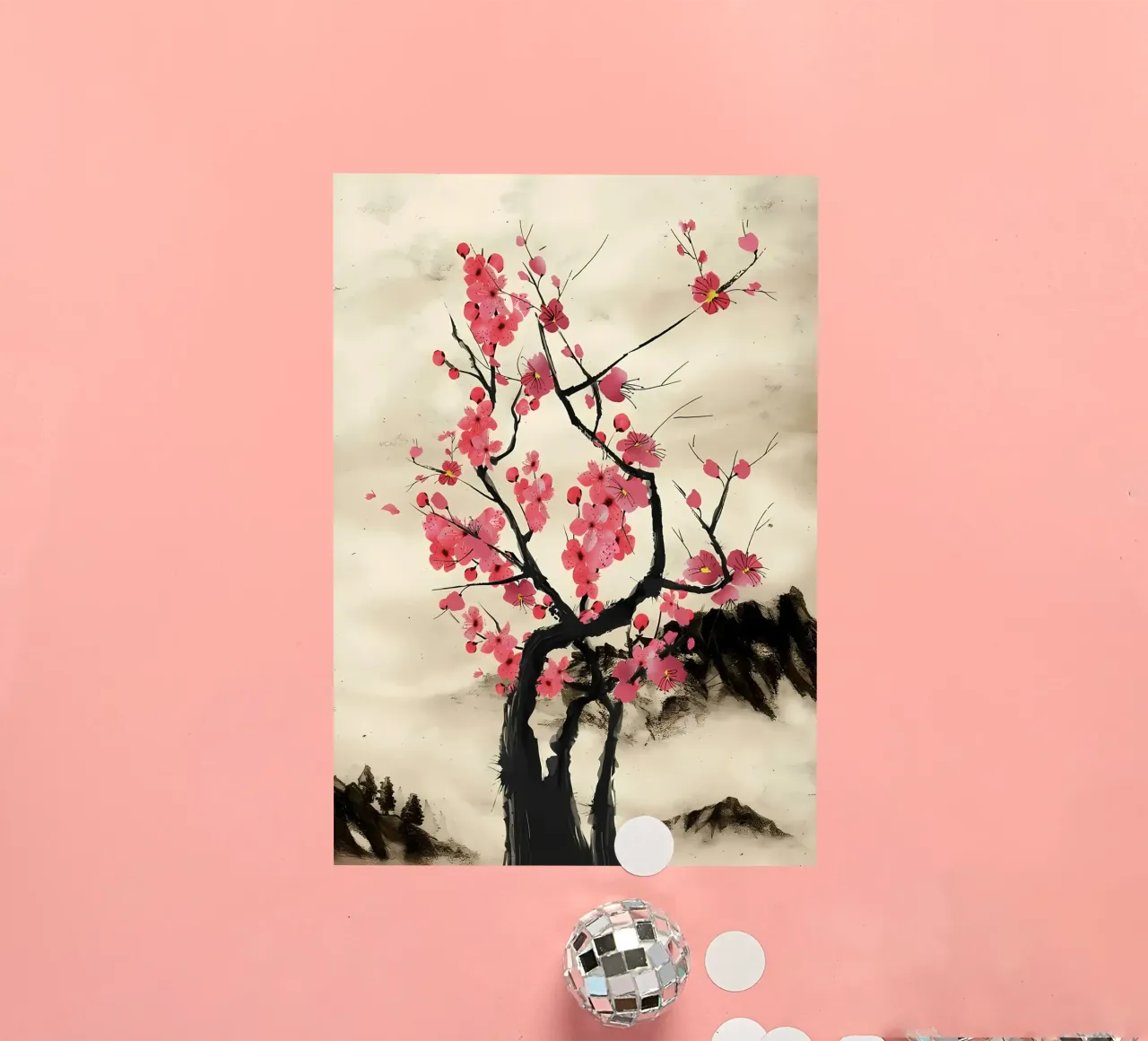 Cherry tree sticker by Rebecca Clark Wyrick
