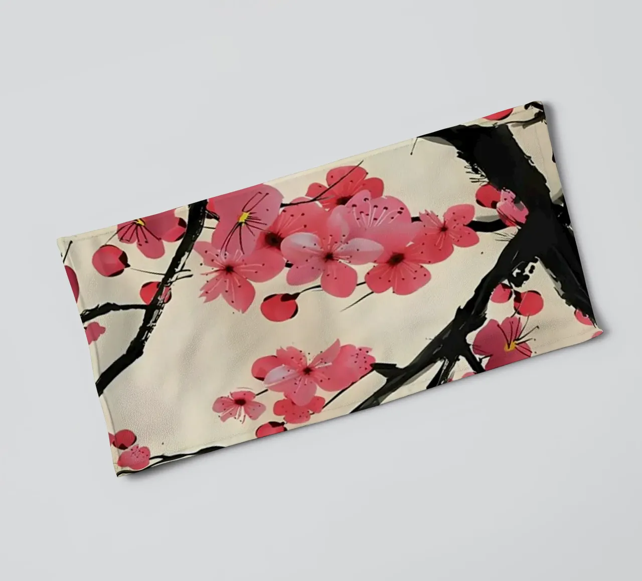Cherry tree towel by Rebecca Clark Wyrick