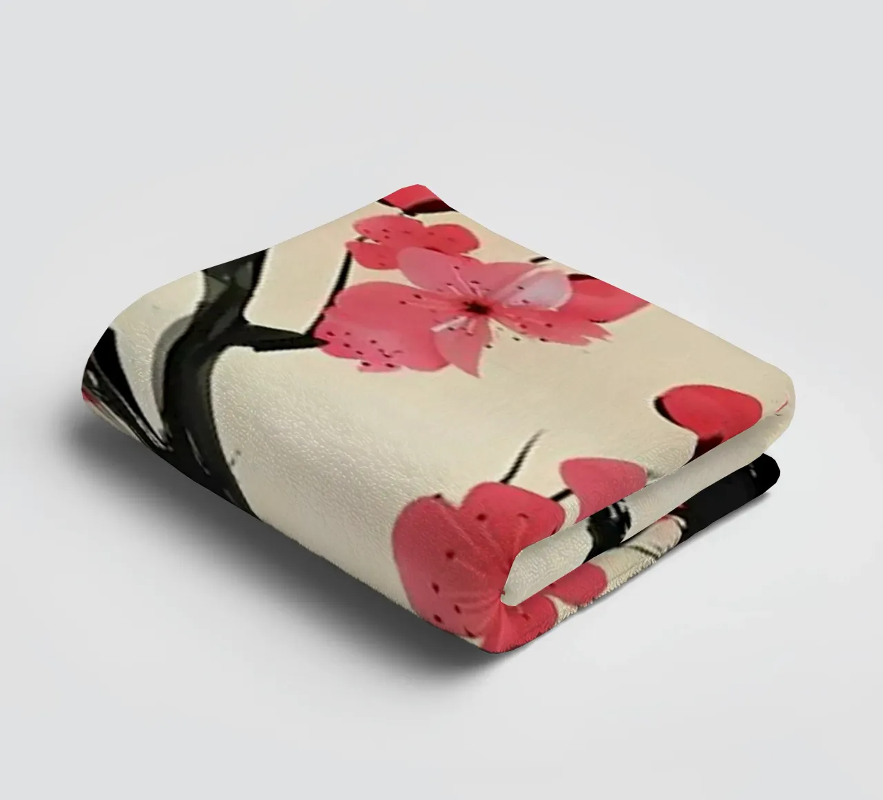 Cherry tree towel by Rebecca Clark Wyrick