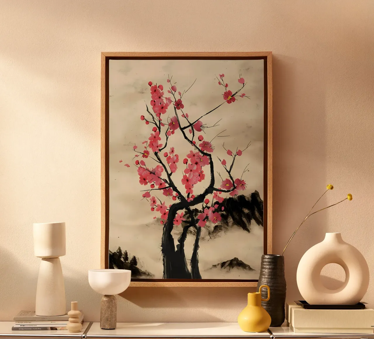 Cherry tree canvas by Rebecca Clark Wyrick