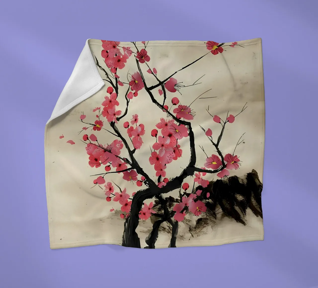 Kirschbaum Fleecedecke von Rebecca Clark Wyrick