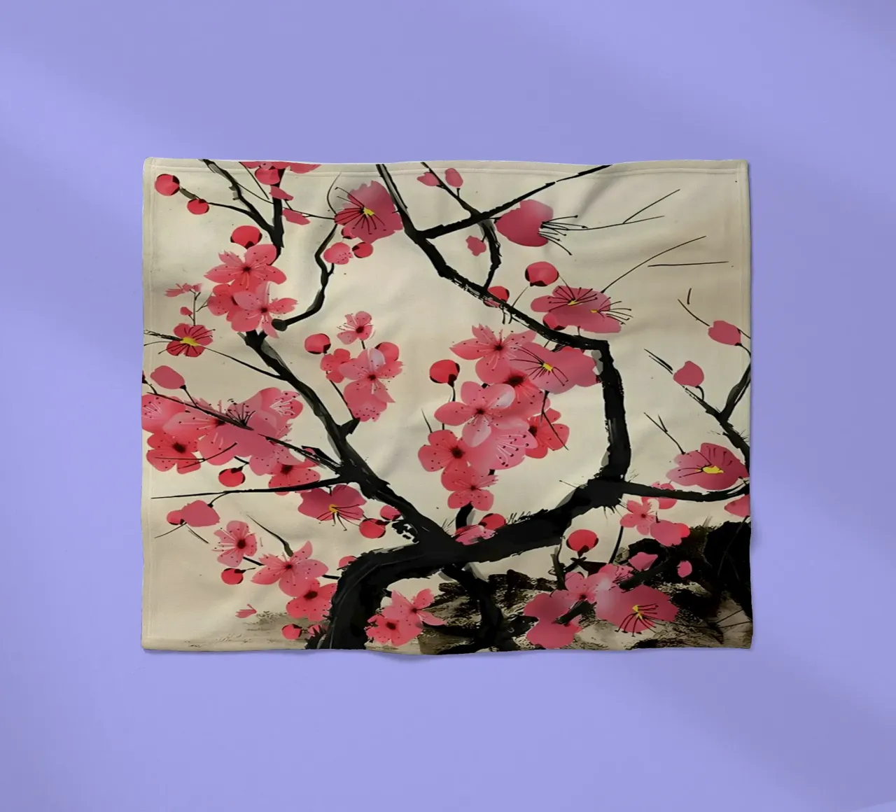 Kirschbaum Fleecedecke von Rebecca Clark Wyrick