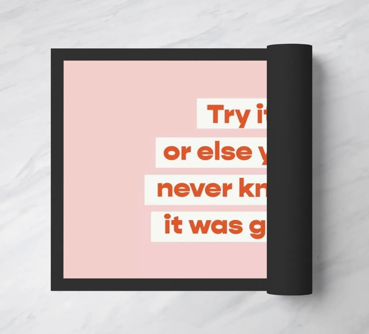 First Try doormat by vonkopfbisfuss x JUNIQE