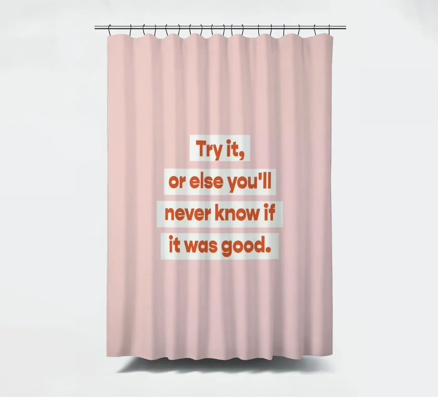 First Try shower curtain by vonkopfbisfuss x JUNIQE