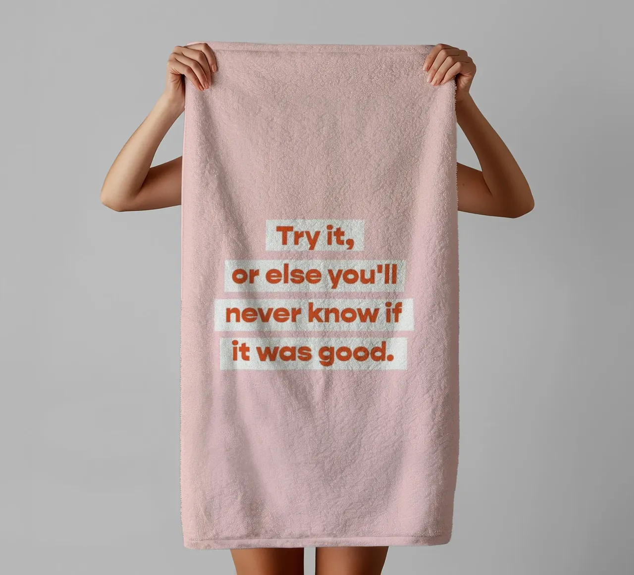 First Try towel by vonkopfbisfuss x JUNIQE
