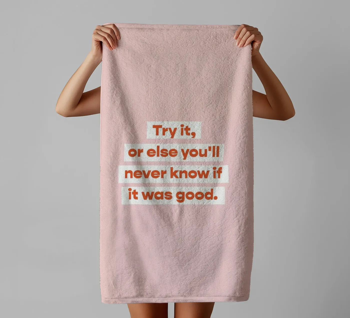 First Try towel by vonkopfbisfuss x JUNIQE