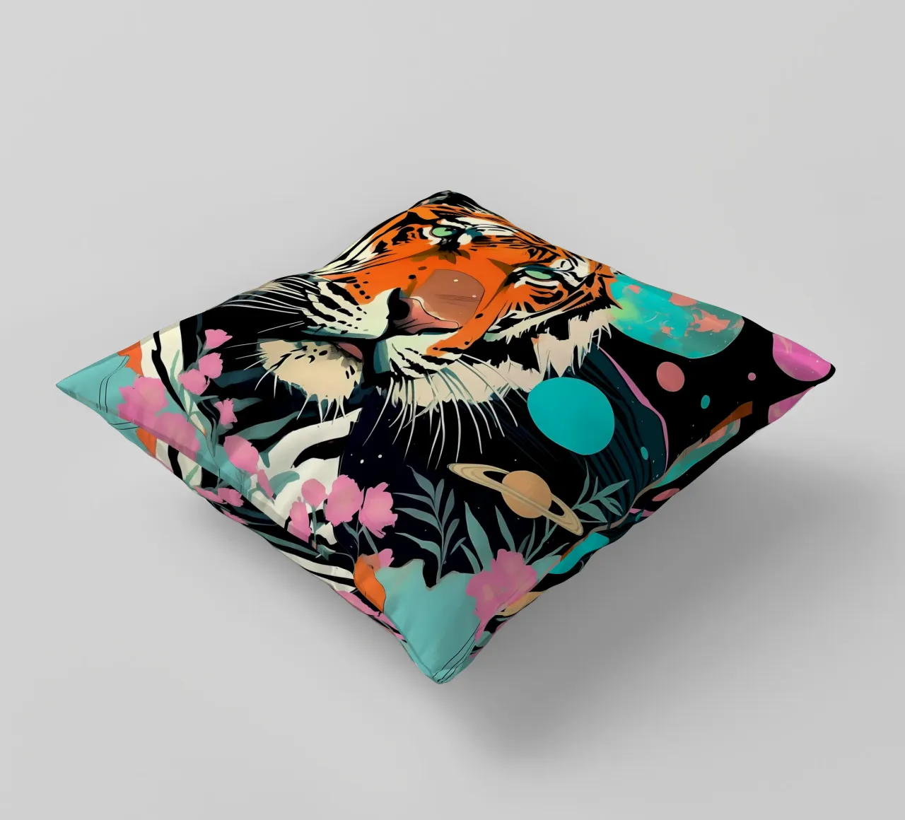 Tiger_Style_D_1 decorative cushion by Tierisch bunt by LK