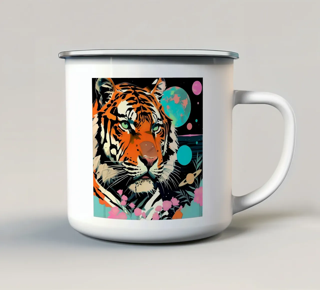 Stile_tigre_D_1 tazza in smalto da Tierisch bunt by LK