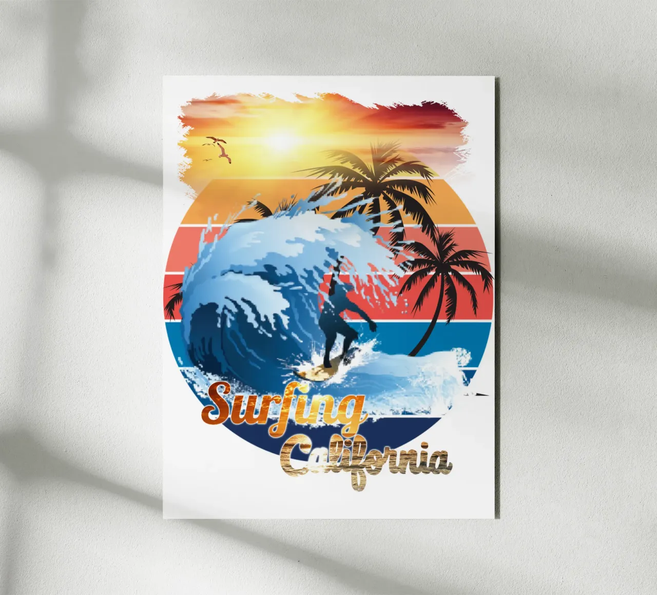 Surf Life Oval y - Summer Sun Vibes alu-dibond by surfer28