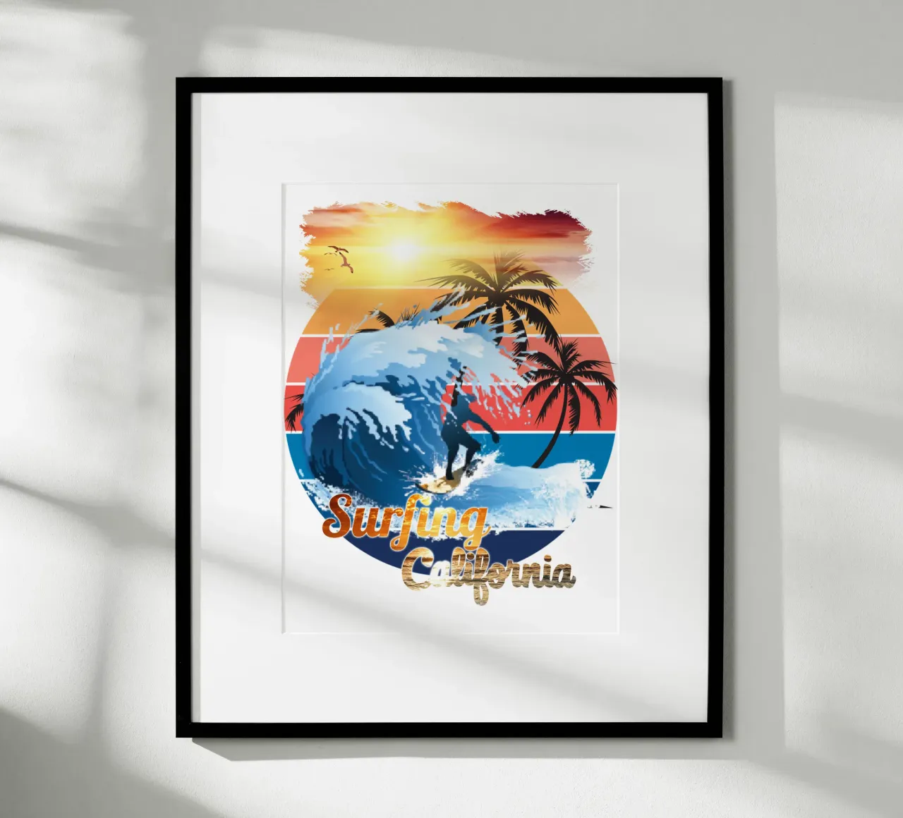 Surf Life Oval y - Summer Sun Vibes hahnemühle by surfer28