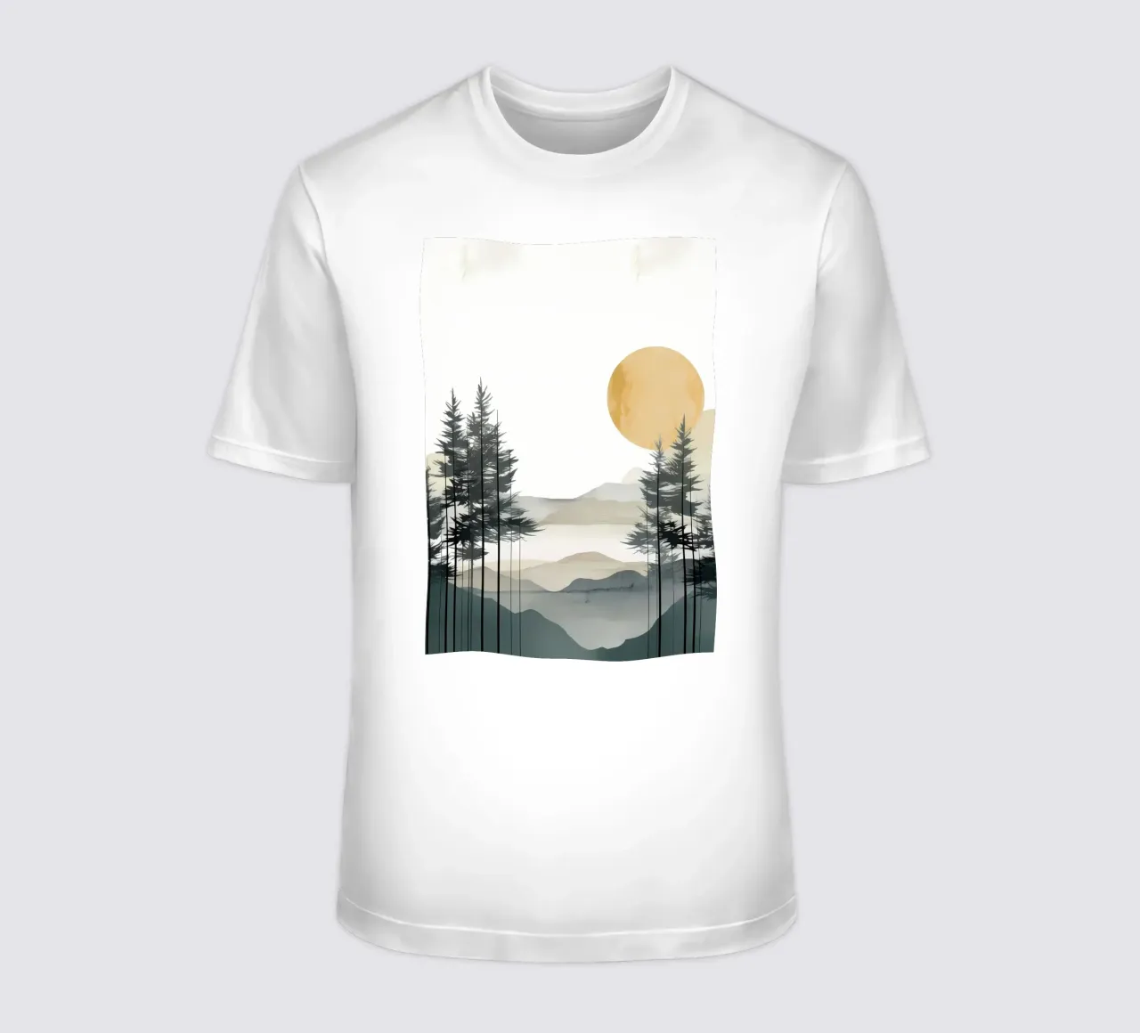 Mountain layer and forest t-shirt by Albert S Jacob
