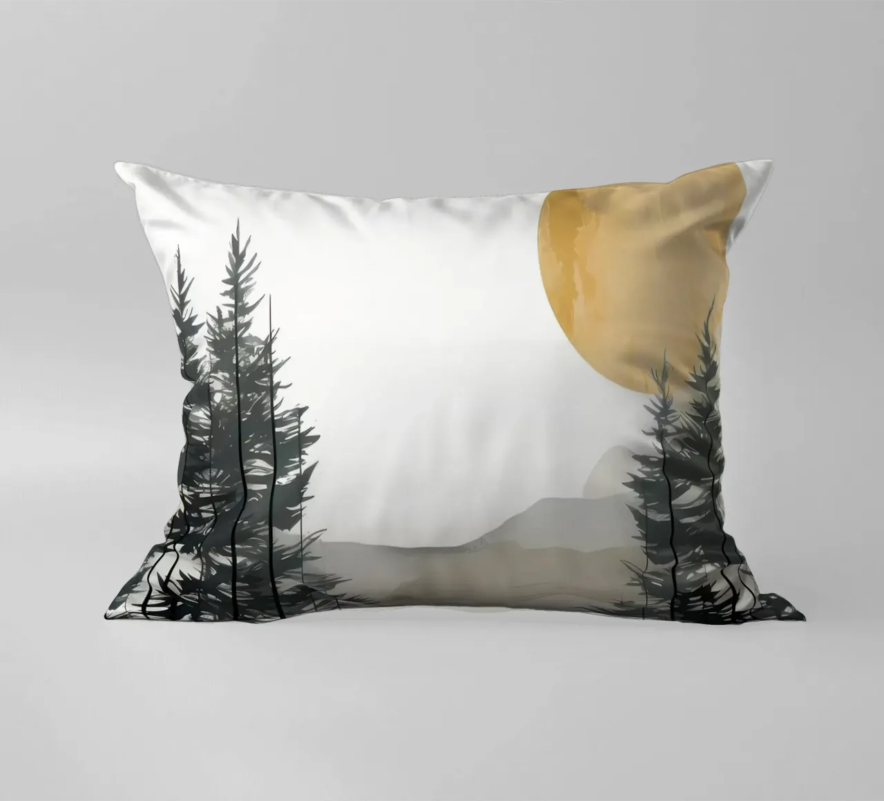 Strato montuoso e foresta cuscino da Albert S Jacob