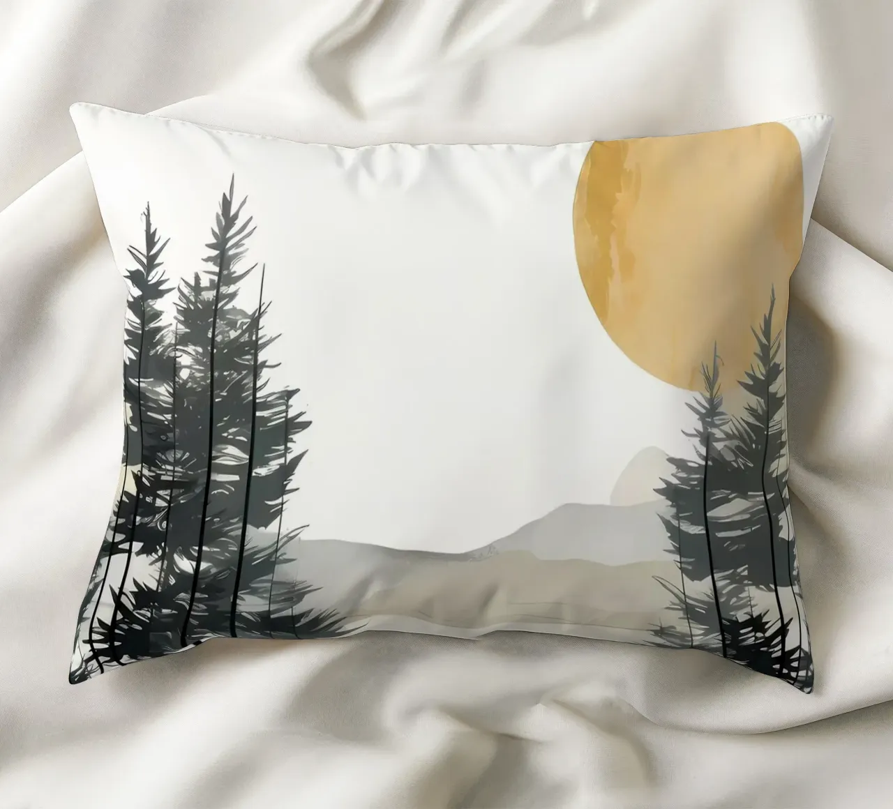 Strato montuoso e foresta cuscino da Albert S Jacob
