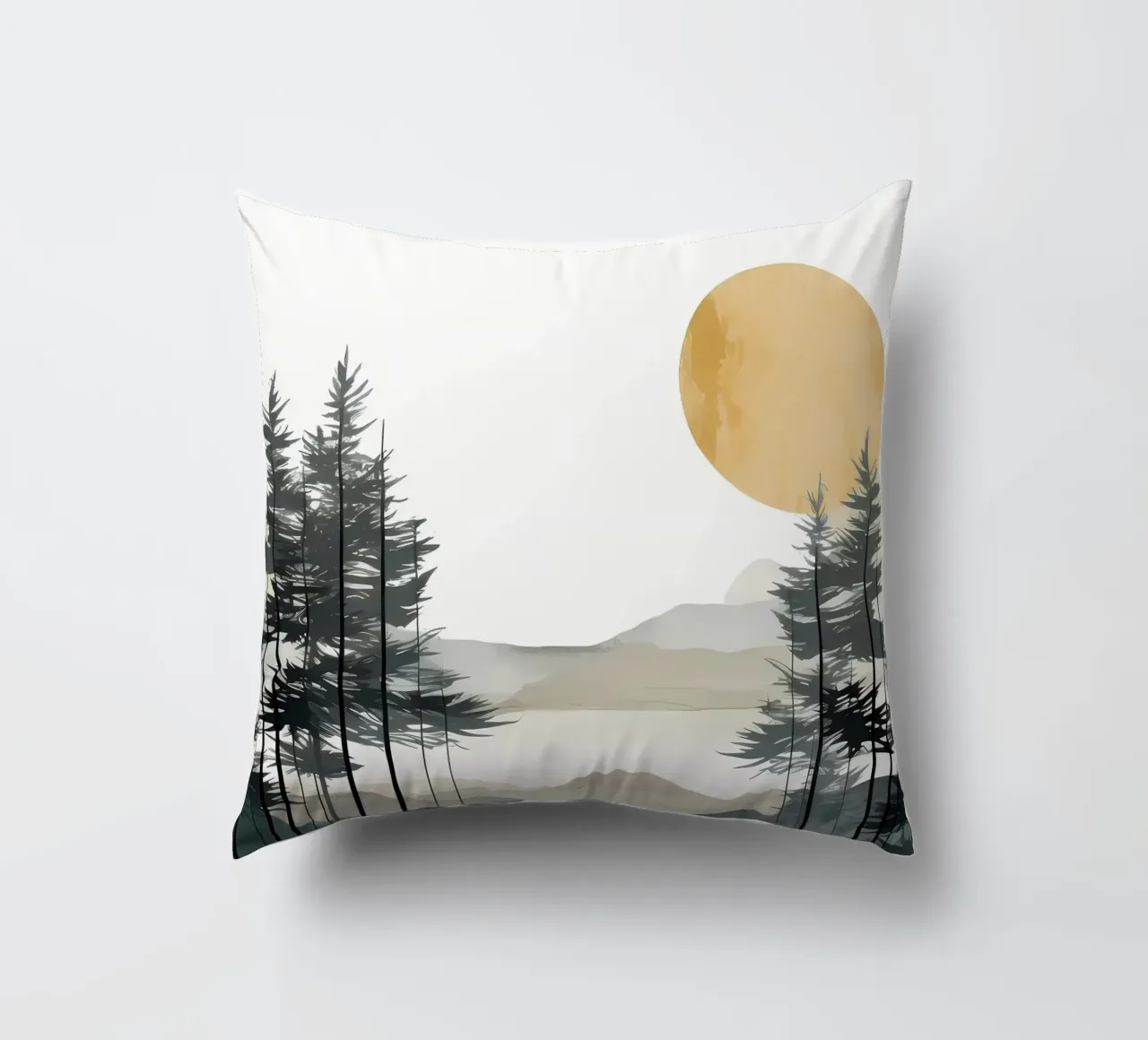 Strato montuoso e foresta cuscino da Albert S Jacob