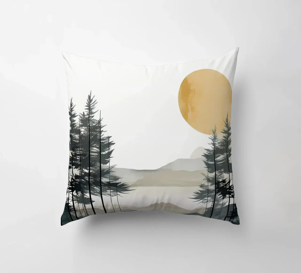 Strato montuoso e foresta cuscino da Albert S Jacob