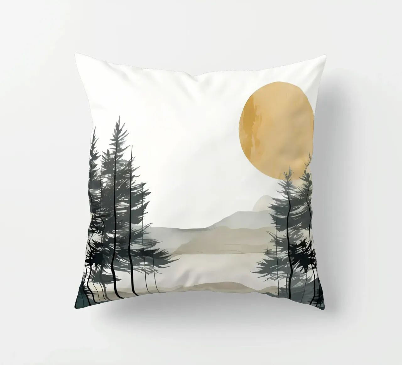 Strato montuoso e foresta cuscino da Albert S Jacob