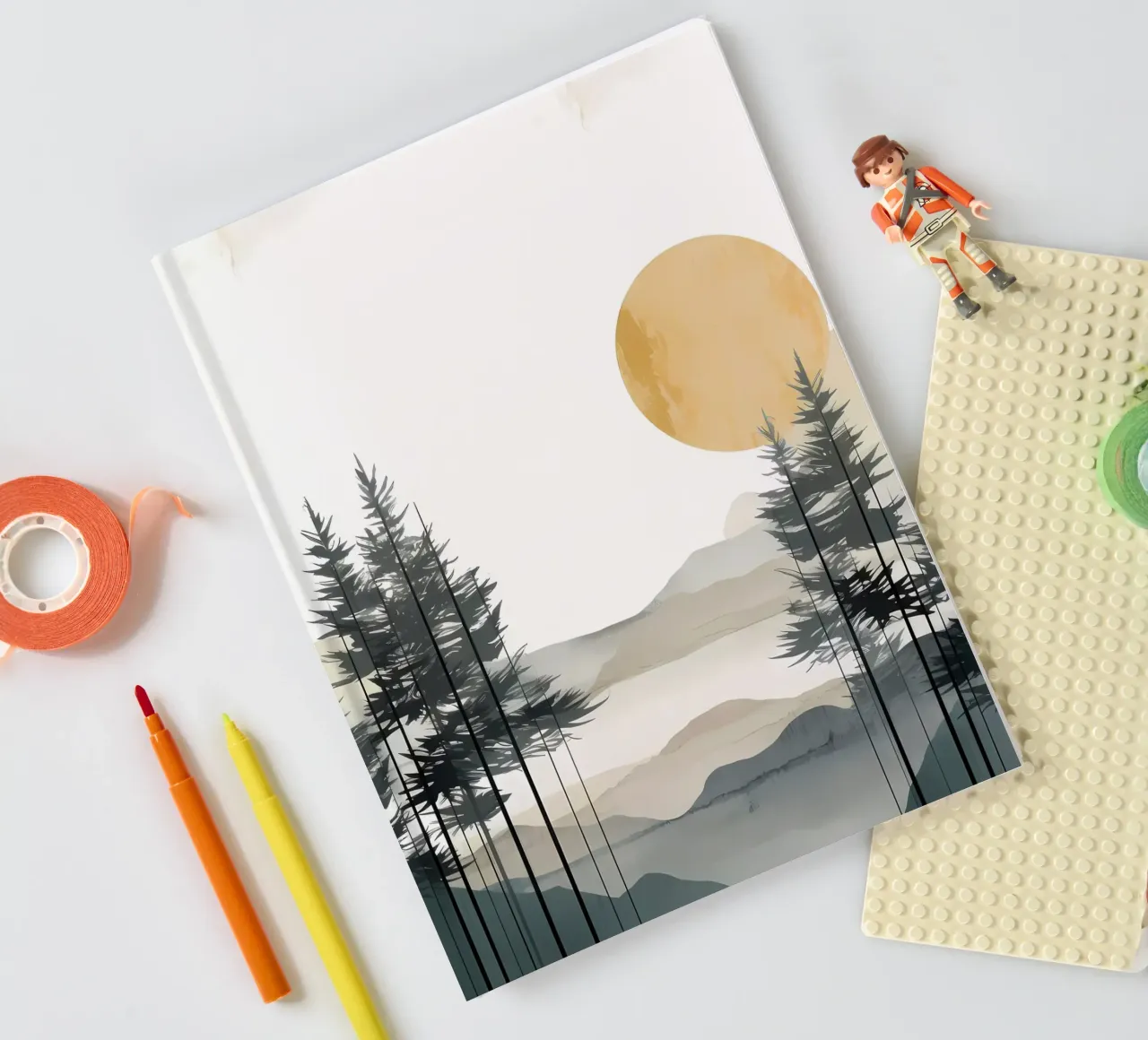 Mountain layer and forest notebook by Albert S Jacob