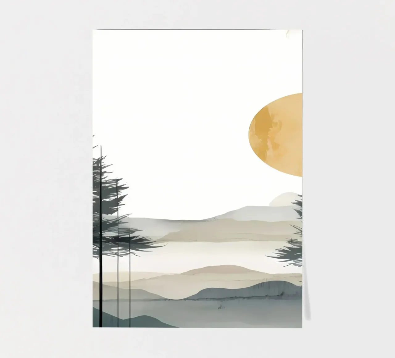Mountain layer and forest sticker sheet by Albert S Jacob