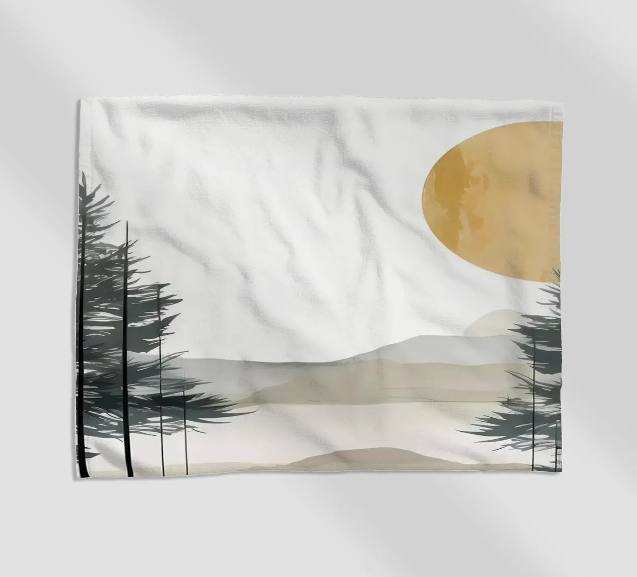 Strato montuoso e foresta telo mare da Albert S Jacob