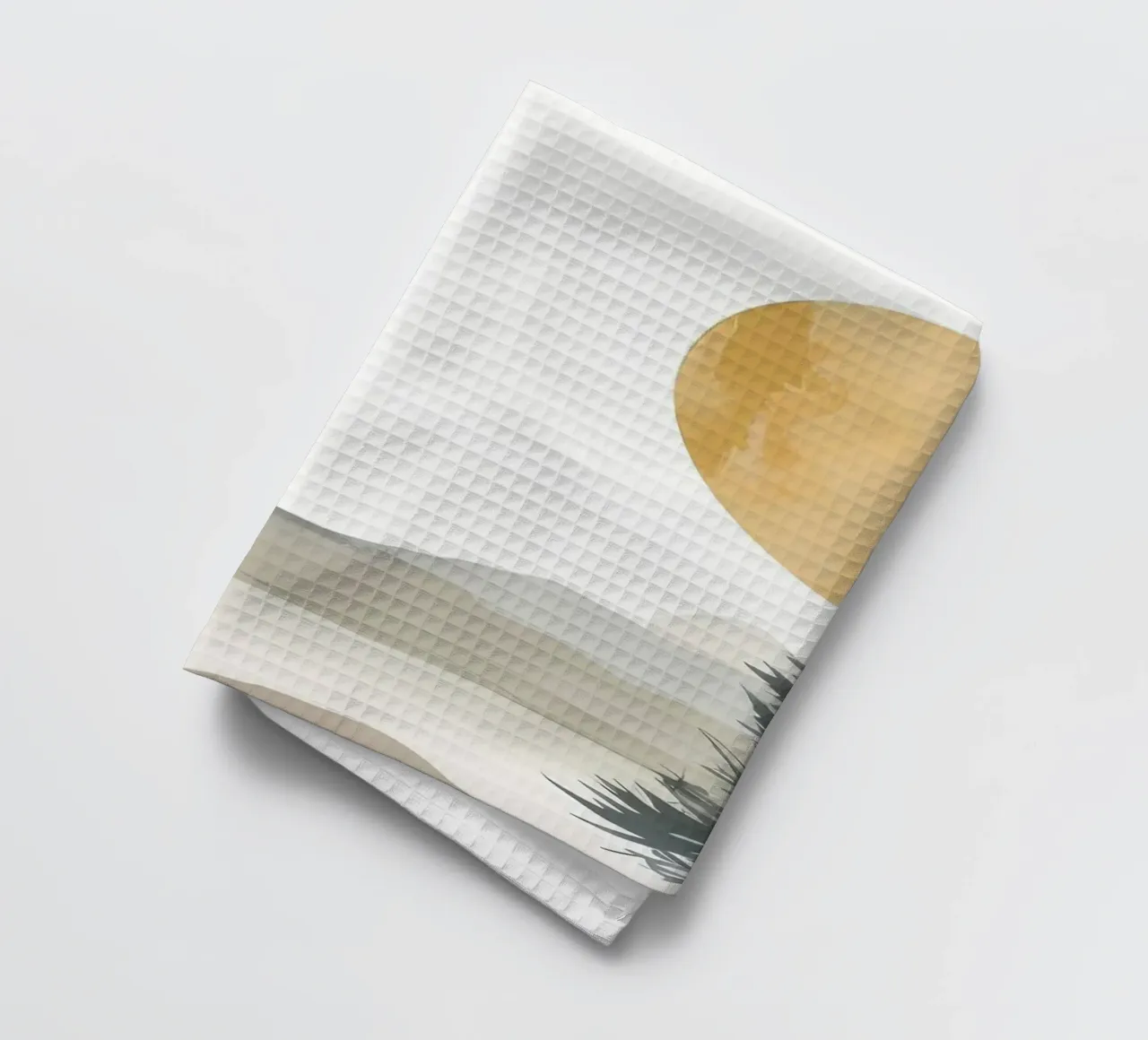 Mountain layer and forest tea towel by Albert S Jacob