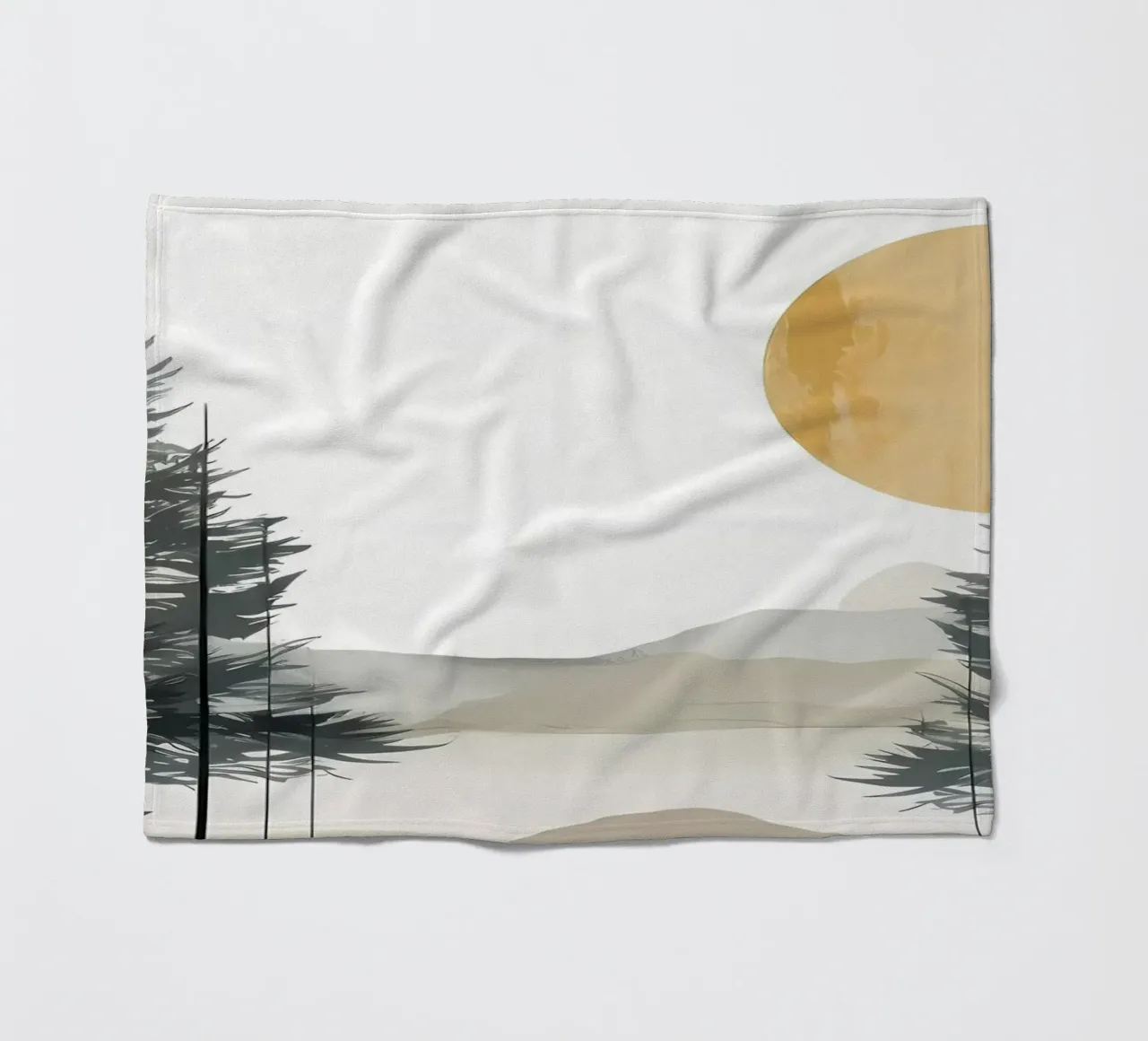 Mountain layer and forest fleece blanket by Albert S Jacob
