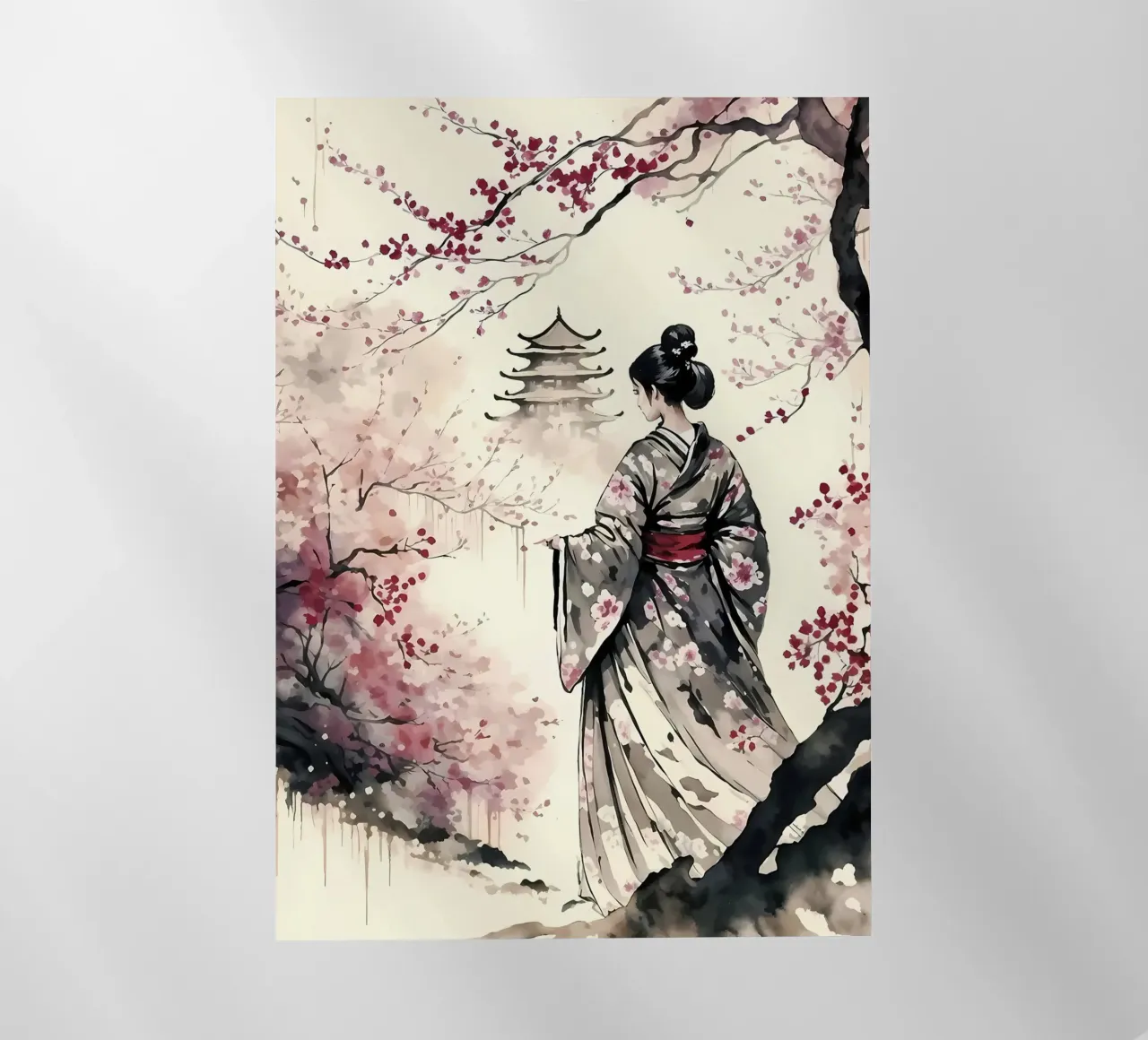 Fiori di ciliegio geisha pellicola backlit da Rebecca Clark Wyrick