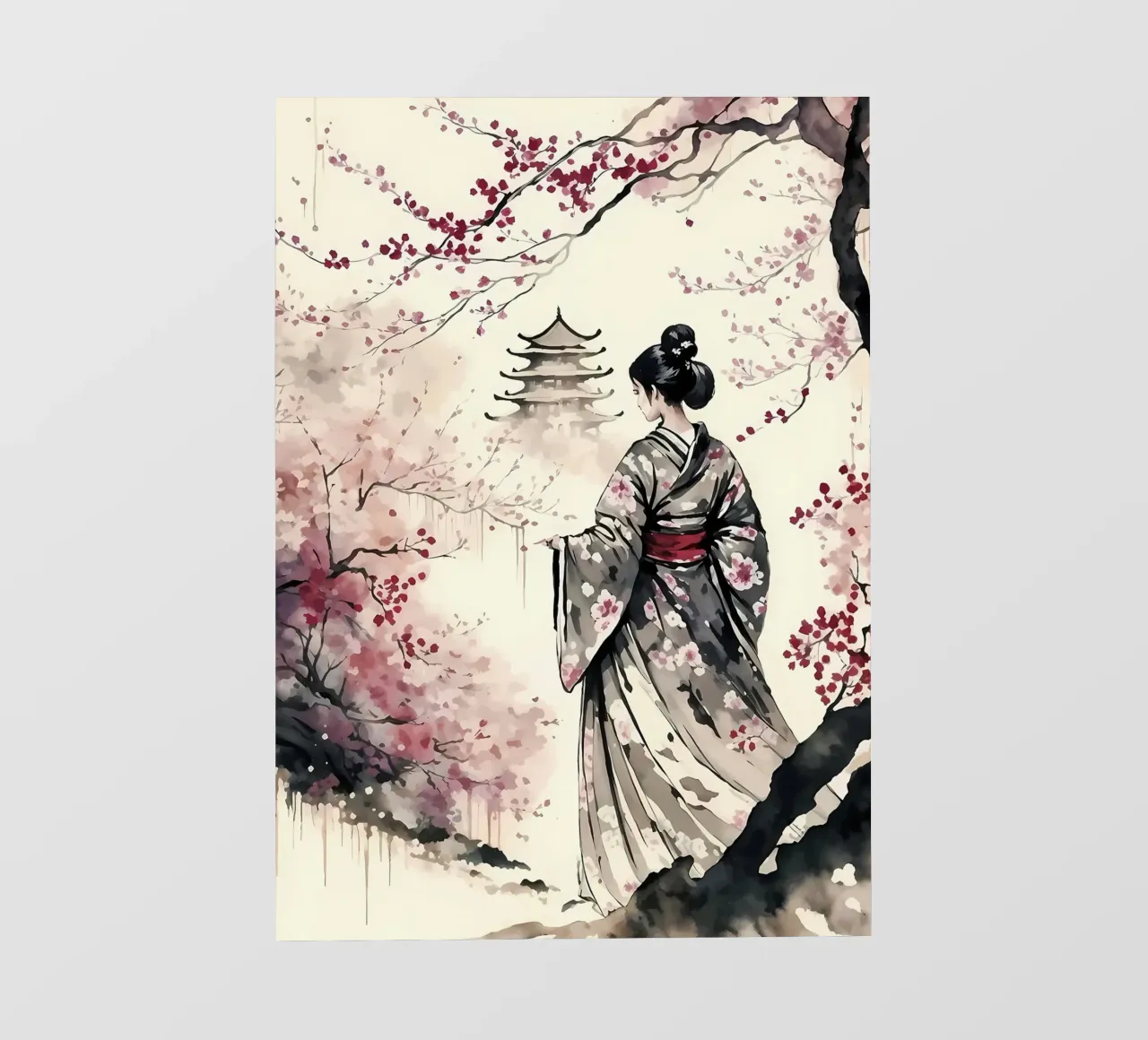 Fiori di ciliegio geisha pellicola backlit da Rebecca Clark Wyrick