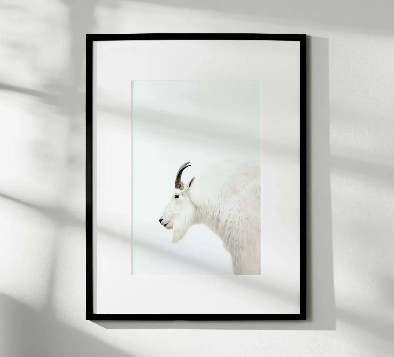 Mountain Goat poster con telaio in plastica da Monika Strigel