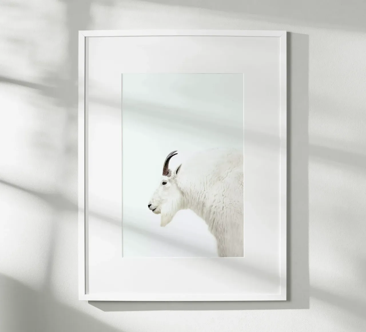 Mountain Goat poster con telaio in plastica da Monika Strigel