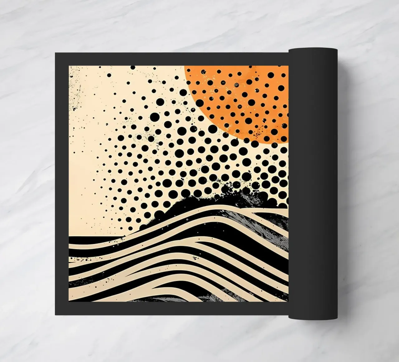 Dot Sun Waves doormat by James M Coyle